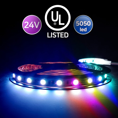 24V UL인증 고급형 플렉시블 LED바 5050칩 RGB/비방수/5M