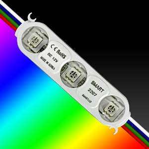 SMT 3구모듈 RGB 50개 /돔렌즈형 방수 LED간판조명 국산