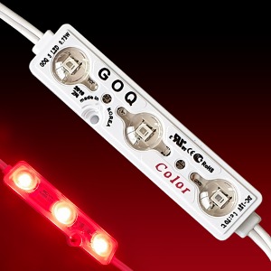 LED 3구모듈 RED 레드 렌즈형 방수/간판조명/국산