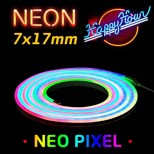 12V 네온-네오픽셀 LED바 WS2811 5M 파노라마 플렉시블 면발광