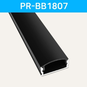 LED방열판 라운드 블랙 PR-BB1807 /LED바 프로파일