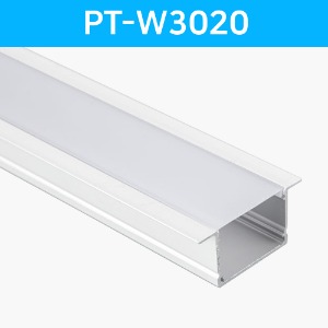 LED방열판 매립형 화이트 PT-W3020 /LED바 프로파일
