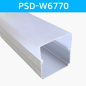 LED방열판 사각 화이트 PSD-W6770 /삼면발광형/LED바 프로파일